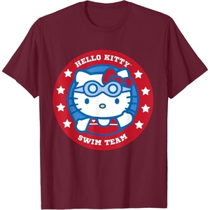 image:imageHello Kitty Swim Team Swimmer Tee Shirt TShirtBurgundy