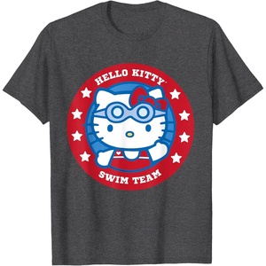 image:imageHello Kitty Swim Team Swimmer Tee Shirt TShirtDark Heather Grey