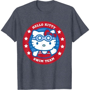 image:imageHello Kitty Swim Team Swimmer Tee Shirt TShirtHeather Blue