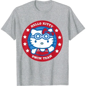 image:imageHello Kitty Swim Team Swimmer Tee Shirt TShirtHeather Grey