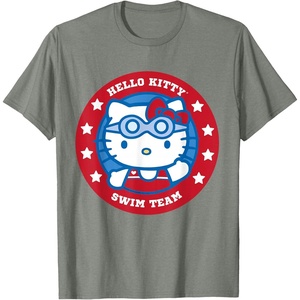 image:imageHello Kitty Swim Team Swimmer Tee Shirt TShirtOlive Heather