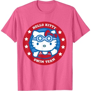 image:imageHello Kitty Swim Team Swimmer Tee Shirt TShirtPink Heather