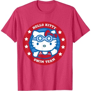 image:imageHello Kitty Swim Team Swimmer Tee Shirt TShirtRed Heather