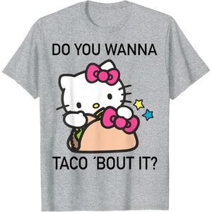 image:imageHello Kitty Taco Bout It Tee Shirt TShirtHeather Grey