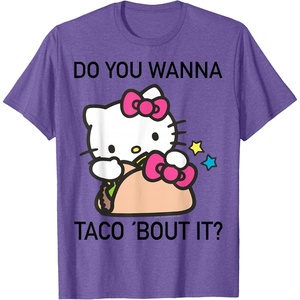 image:imageHello Kitty Taco Bout It Tee Shirt TShirtPurple Heather