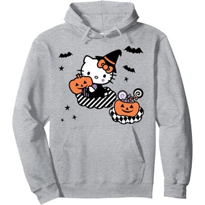 image:imageHello Kitty Trick or Treat Halloween Hoodie Pullover HoodieHeather Grey
