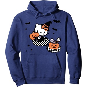 image:imageHello Kitty Trick or Treat Halloween Hoodie Pullover HoodieNavy Blue