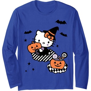image:imageHello Kitty Trick or Treat Halloween Long Sleeve Shirt Long Sleeve TShirtRoyal Blue
