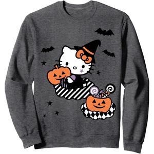 image:imageHello Kitty Trick or Treat Halloween Sweatshirt SweatshirtDark Heather Grey