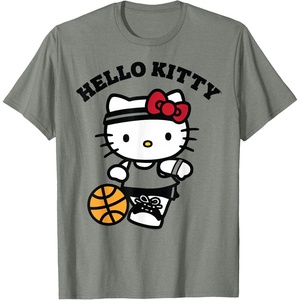 image:imageHello Kitty Unisex Kids Basketball TShirt Blue SmallOlive Heather