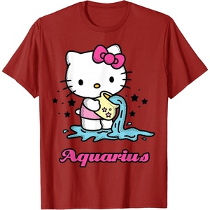 image:imageHello Kitty Zodiac Aquarius Tee Shirt TShirtCranberry Red