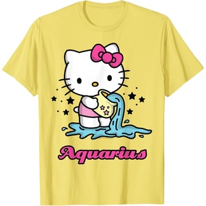 image:imageHello Kitty Zodiac Aquarius Tee Shirt TShirtLemon Yellow