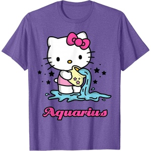 image:imageHello Kitty Zodiac Aquarius Tee Shirt TShirtPurple Heather