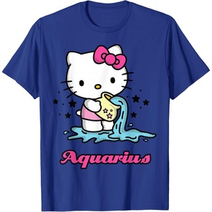 image:imageHello Kitty Zodiac Aquarius Tee Shirt TShirtRoyal Blue