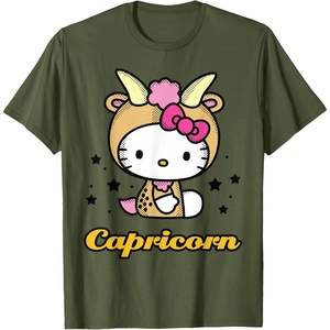 image:imageHello Kitty Zodiac Capricorn Tee Shirt TShirtOlive Green