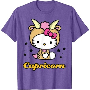 image:imageHello Kitty Zodiac Capricorn Tee Shirt TShirtPurple Heather