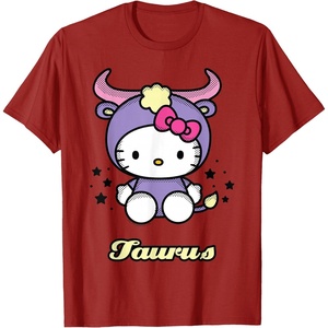 image:imageHello Kitty Zodiac Taurus Tee Shirt TShirtCranberry Red