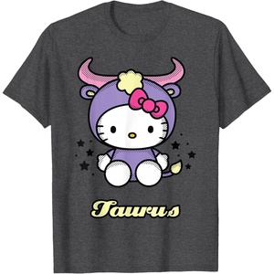 image:imageHello Kitty Zodiac Taurus Tee Shirt TShirtDark Heather Grey