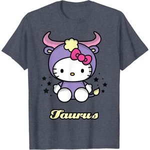image:imageHello Kitty Zodiac Taurus Tee Shirt TShirtHeather Blue
