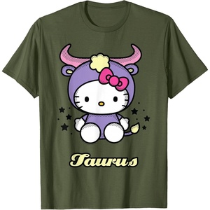 image:imageHello Kitty Zodiac Taurus Tee Shirt TShirtOlive Green