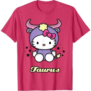 image:imageHello Kitty Zodiac Taurus Tee Shirt TShirtRed Heather