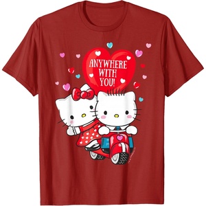 image:imageHello Kitty and Dear Daniel Anywhere with You Valentine Tee TShirtCranberry Red