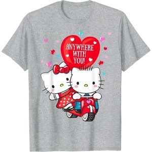 image:imageHello Kitty and Dear Daniel Anywhere with You Valentine Tee TShirtHeather Grey