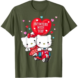image:imageHello Kitty and Dear Daniel Anywhere with You Valentine Tee TShirtOlive Green