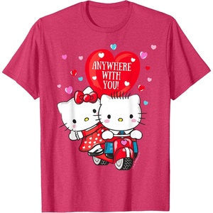 image:imageHello Kitty and Dear Daniel Anywhere with You Valentine Tee TShirtRed Heather