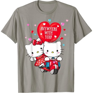 image:imageHello Kitty and Dear Daniel Anywhere with You Valentine Tee TShirtSlate Grey