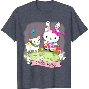 image:imageHello Kitty and Friends Easter Scene Tee Shirt TShirtHeather Blue
