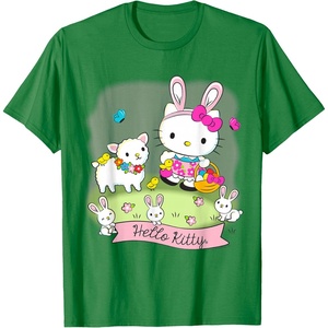 image:imageHello Kitty and Friends Easter Scene Tee Shirt TShirtKelly Green