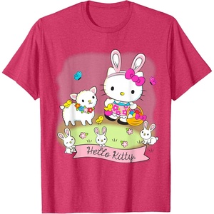 image:imageHello Kitty and Friends Easter Scene Tee Shirt TShirtRed Heather