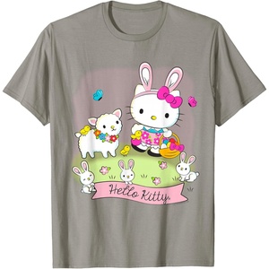 image:imageHello Kitty and Friends Easter Scene Tee Shirt TShirtSlate Grey