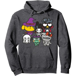 image:imageHello Sanrio Characters Halloween Costume Hoodie Pullover HoodieDark Heather Grey