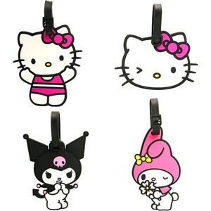 image:imageKuromi My Melody and Hello Kitty Luggage Tag for Suitcases 4Pack Official License Cute Luggage Tags Sanrio Gifts for Travel