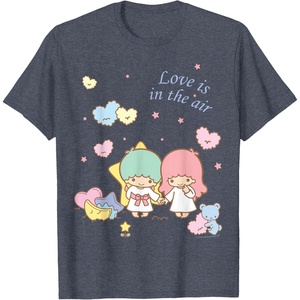 image:imageLittle Twin Stars Love is in The Air Valentine Tee Shirt TShirtHeather Blue