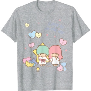 image:imageLittle Twin Stars Love is in The Air Valentine Tee Shirt TShirtHeather Grey