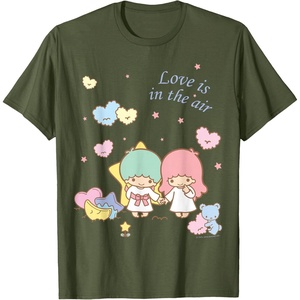 image:imageLittle Twin Stars Love is in The Air Valentine Tee Shirt TShirtOlive Green
