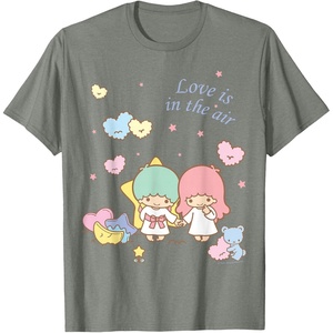 image:imageLittle Twin Stars Love is in The Air Valentine Tee Shirt TShirtOlive Heather