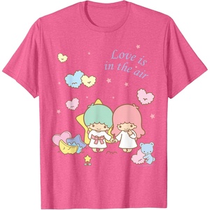image:imageLittle Twin Stars Love is in The Air Valentine Tee Shirt TShirtPink Heather