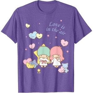 image:imageLittle Twin Stars Love is in The Air Valentine Tee Shirt TShirtPurple Heather