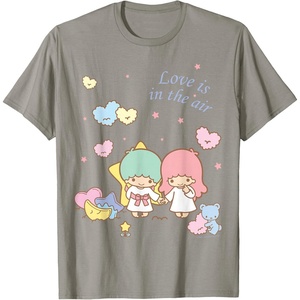 image:imageLittle Twin Stars Love is in The Air Valentine Tee Shirt TShirtSlate Grey