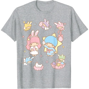 image:imageLittle Twin Stars and Friends Easter Tee Shirt TShirtHeather Grey