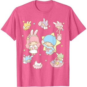 image:imageLittle Twin Stars and Friends Easter Tee Shirt TShirtPink Heather