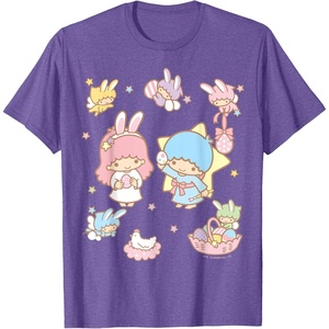image:imageLittle Twin Stars and Friends Easter Tee Shirt TShirtPurple Heather