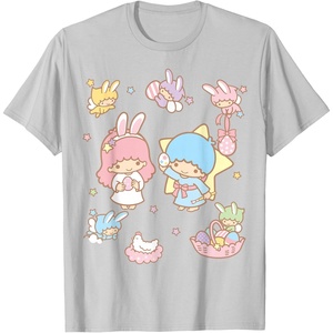 image:imageLittle Twin Stars and Friends Easter Tee Shirt TShirtSilver Grey