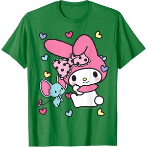 image:imageMy Melody and Friend Sweet Hearts Tee Shirt TShirtKelly Green