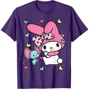 image:imageMy Melody and Friend Sweet Hearts Tee Shirt TShirtPurple
