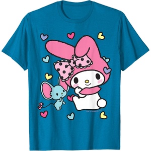 image:imageMy Melody and Friend Sweet Hearts Tee Shirt TShirtSapphire Blue